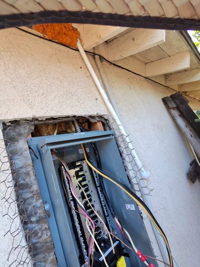 Electrical panel installation in progress by LG Electric