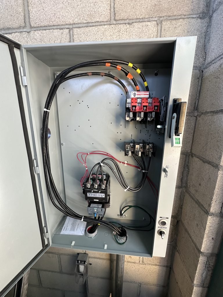 Commercial electrical control panel installed by LG Electric
