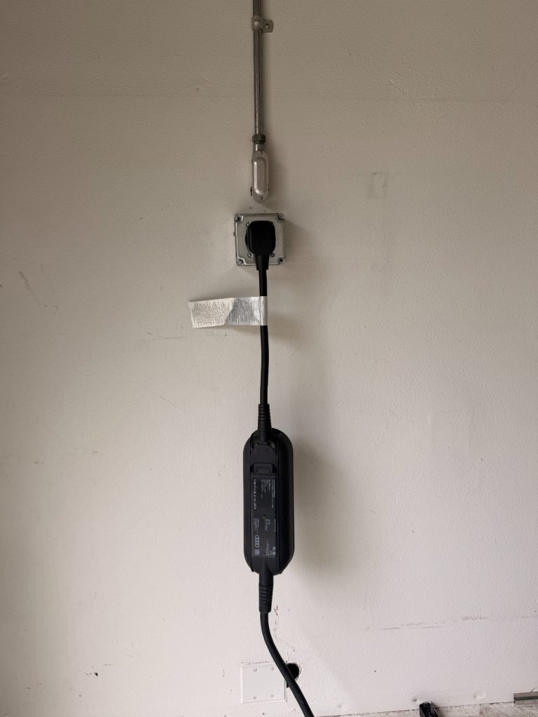 Completed EV charger installation by LG Electric